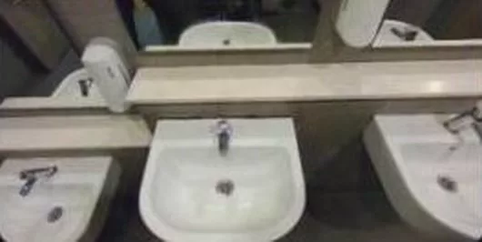 Sink after cleaning, taken by the robot's camera